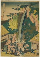 Roben Falls at Oyama in Sagami Province (Soshu Oyama Roben no taki), from the series..., c. 1833. Creator: Hokusai.