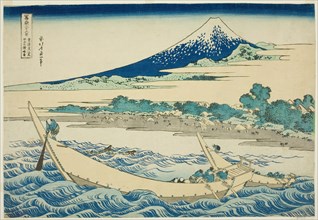 Tago Bay near Ejiri on the Tokaido (Tokaido Ejiri Tagonoura ryakuzu), from the serie..., c. 1830/33. Creator: Hokusai.
