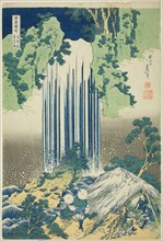 Yoro Waterfall in Mino Province (Mino no kuni Yoro no taki), from the series Tour of..., c. 1833. Creator: Hokusai.