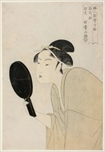 The Interesting Type (Omoshiroki so), from the series "Ten Types in the Physiognomic..., c. 1792/93. Creator: Kitagawa Utamaro.