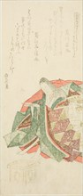 The Proper Way of Drinking New Year's Sake (Toso no miki namesomuru tei), from the ser ..., c. 1807. Creator: Shunsho.