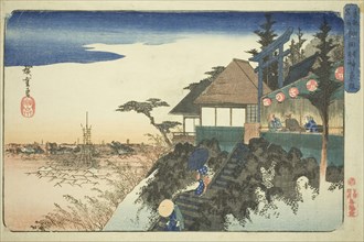 Eastern Ascent to the Kanda Myojin Shrine (Kanda Myojin higashizaka), from the series..., c.1832/38. Creator: Ando Hiroshige.