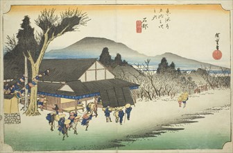 Ishibe: Megawa Village (Ishibe, Megawa no sato), from the series "Fifty-three Stat..., c. 1833/34. Creator: Ando Hiroshige.