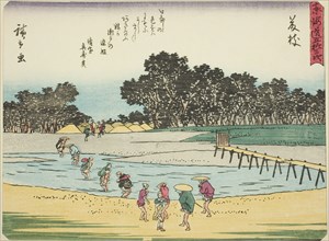 Fujieda, from the series "Fifty-three Stations of the Tokaido (Tokaido gojusan tsugi..., c. 1837/42. Creator: Ando Hiroshige.