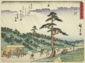 Futakawa, from the series "Fifty-three Stations of the Tokaido (Tokaido gojusan tsug..., c. 1837/42. Creator: Ando Hiroshige.