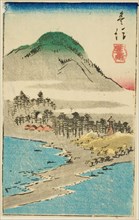 Minosaki in Bungo Province (Bungo, Minosaki), section of sheet no. 17 from the series "Cut..., 1852. Creator: Ando Hiroshige.