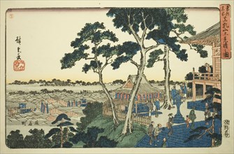 View from the Top of Matsuchi Hill (Matsuchiyama ue miharashi no zu), from the series..., c.1832/38. Creator: Ando Hiroshige.