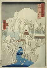Kozuke Province: Mount Haruna in Snow (Kozuke, Harunasan setchu), from the series "Famous ..., 1853. Creator: Ando Hiroshige.