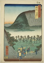 Sanuki Province: Distant View of Mount Zozu (Sanuki, Zozusan enbo), from the series "Famou..., 1855. Creator: Ando Hiroshige.