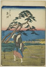 Okitsu, from the series "Fifty-three Stations [of the Tokaido] (Gojusan tsugi)," also known...,1852. Creator: Ando Hiroshige.