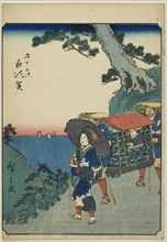 Shirasuka, from the series "Fifty-three Stations [of the Tokaido] (Gojusan tsugi)," also..., 1852. Creator: Ando Hiroshige.