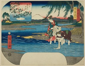 The Chofu Jewel River in Musashi Province (Musashi Chofu) and the Noji Jewel River in Omi ..., 1855. Creator: Ando Hiroshige.