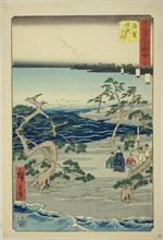 Hamamatsu: The Famous Murmuring Pines (Hamamatsu, meisho zazanza no matsu), no. 30 from th..., 1855. Creator: Ando Hiroshige.