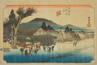 Ishibe: Megawa Village (Ishibe, Megawa no sato), from the series "Fifty-three Statio..., c. 1833/34. Creator: Ando Hiroshige.