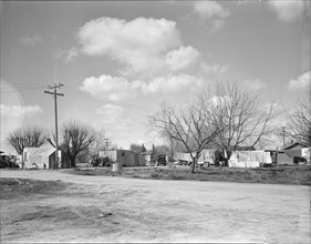 Housing for Oklahoma refugees, California, Kern County, 1936. Creator: Dorothea Lange.