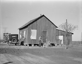 Housing for Oklahoma refugees, California, 1936. Creator: Dorothea Lange.