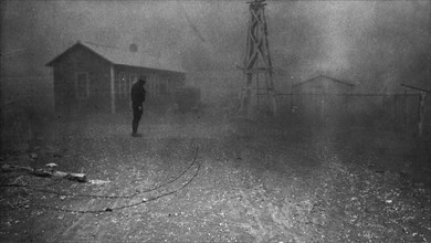 Dust storm, New Mexico, Spring 1935. Creator: Dorothea Lange.