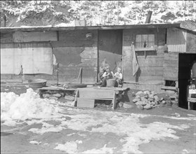 Miner's shack, Blue Blaze coal mine, Consumers, near Price, Utah, 1936. Creator: Dorothea Lange.