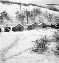 Housing in Utah coal town, Consumers, near Price, Utah, 1936. Creator: Dorothea Lange.