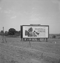 Billboard sign, Southern California, near Los Angeles, 1936. Creator: Dorothea Lange.