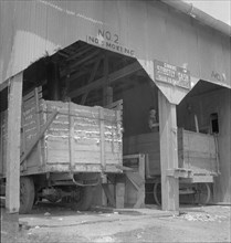 The cotton gin near Robstown, Texas, 1936. Creator: Dorothea Lange.