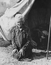 Grandmother of twenty-two children, from a farm in Oklahoma, 1936. Creator: Dorothea Lange.