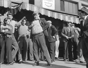 The day after election, Oakland, California, November 12, 1936. Creator: Dorothea Lange.