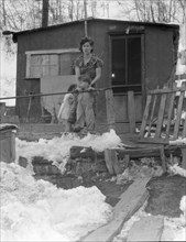 Home and family of a Utah coal miner...near Price, Utah, 1936. Creator: Dorothea Lange.