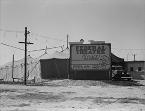The new theatre, a government-sponsored revival, San Bernardino, California, 1937. Creator: Dorothea Lange.