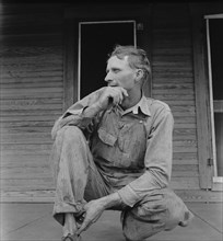 Tractor driver on cotton farm near Memphis, Texas, 1937. Creator: Dorothea Lange.