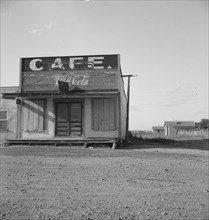 Abandoned cafe in Carey, Texas, 1937. Creator: Dorothea Lange.