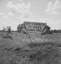 Georgia road sign, 1937. Creator: Dorothea Lange.