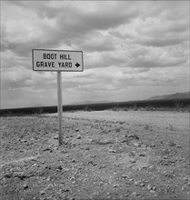 Sign near Tombstone, Arizona, 1937. Creator: Dorothea Lange.