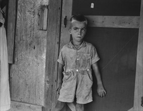 Child of sharecropper family near Cleveland, Mississippi, 1937. Creator: Dorothea Lange.