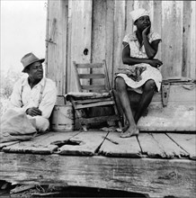 Negro sharecropper and wife, Mississippi, 1937. Creator: Dorothea Lange.