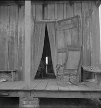 Cabin on sugar plantation, Bayou La Fourche, Louisiana, 1937. Creator: Dorothea Lange.