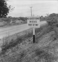Tennessee highway sign, Cannon County, Tennessee, 1938. Creator: Dorothea Lange.