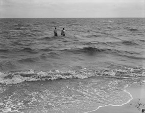 Net fishing on the Gulf of Mexico, Pass Christian, Mississippi, 1937. Creator: Dorothea Lange.