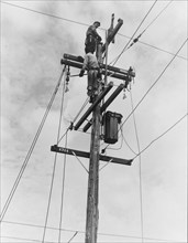 Rural electrification, San Joaquin Valley, California, 1938. Creator: Dorothea Lange.
