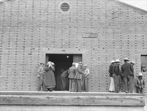 Warehouse, used as distributing office for FSA..., Bakersfield, California, 1938. Creator: Dorothea Lange.