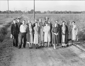 Ten families established by the FSA on the... Tulare County, CA, 1938. Creator: Dorothea Lange.