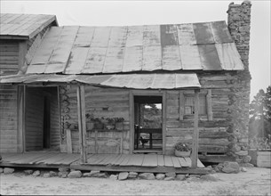 Negro sharecropper house on dirt, near Olive Hill, North Carolina, 1939. Creator: Dorothea Lange.