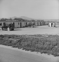 Arkansawyers auto camp...with Arkansas migrants, Greenfield, Salinas Valley, CA, 1939. Creator: Dorothea Lange.