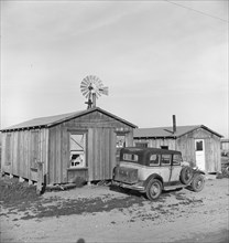 Cabins which rent for ten dollars..., Arkansawyers auto camp, Greenfield, Salinas Valley, CA, 1939. Creator: Dorothea Lange.