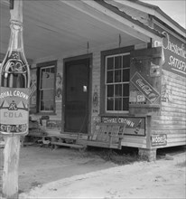 Country filling station...by tobacco farmer..., Granville County, North Carolina, 1939. Creator: Dorothea Lange.
