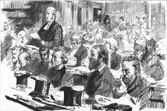 ''The Parnell Commission at the Royal Courts of Justice; The opening speech by the Attorney-General( Creator: Unknown.