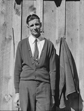 Charlie Carlock, aged thirty-six, the spokesman for...Ola self-help sawmill co-op, Idaho, 1939. Creator: Dorothea Lange.