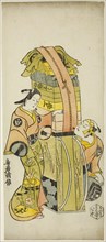 The Actors Ichikawa Danjuro II as Kamada Matahachi and Ichikawa Monnosuke I as Hisamatsu i..., 1720. Creator: Torii Kiyonobu I.
