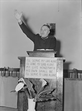 Preaching Salvation, Salvation Army, San Francisco, California, 1939. Creator: Dorothea Lange.