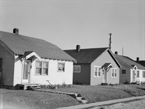 Possibly: Type of home built by private interests...Longview, Cowlitz County, Washington, 1939. Creator: Dorothea Lange.